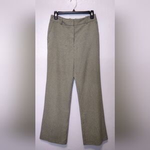 Funky Check Business Casual Grunge Multi Color Slack Pant Mustard Grey Sz. 2